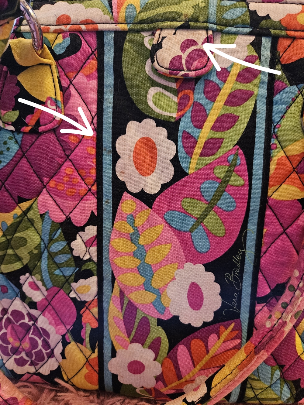Retired✨️Vera Bradley "Va Va Bloom" Quilted Tote - Picture 4 of 13